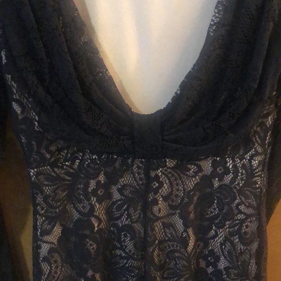 Black lace dress. Brand: JustFab Size: L - Picture 3 of 8